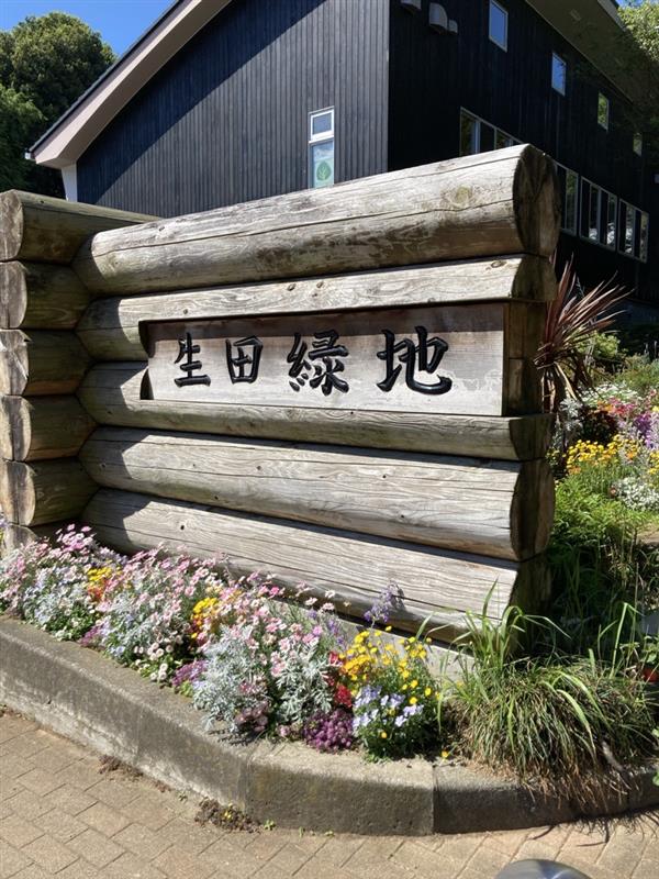 入口の花